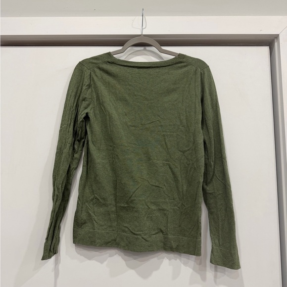 J. Crew Teddie Crewneck Sweater in Olive - Picture 2 of 7